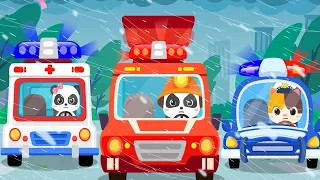 Baby Rescue Squad - Ambulance, Police Car, Fire Truck 🚑🚒🚓 | Kids Song | BabyBus - Cars World