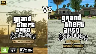 GTA San Andreas Definitive Edition vs Original with mods comparison