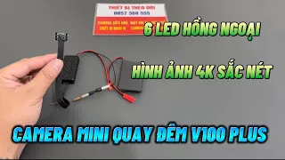 Camera Giấu Kín Siêu Nhỏ V100 Plus Mẫu Mới 2024 , Camera Mini Quay Đêm Xem Trên Điện Thoại Full4K