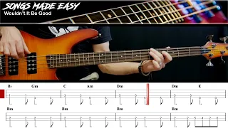 Wouldn't It Be Good - Nik Kershaw | BASS TAB LESSON | Songs Made Easy