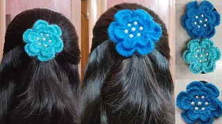 Wow‼️ Crochet Daisy Flower Hair Ties / Crochet Tutorial l Crochet Tutorial,How to Crochet Rubberband