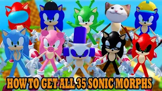 How To Get ALL 35 BADGES in Find The Sonic Morphs - ROBLOX
