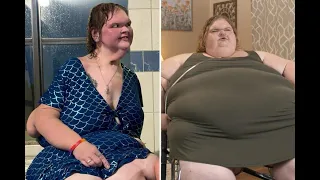 1000-Lb Sisters Tammy Slaton poses in swimsuit for full body pic after 300-lb weight loss