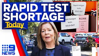 Government 'failing Australia' with Rapid Antigen Test shortage | Coronavirus | 9 News Australia