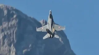 McDonnell Douglas F/A-18C Hornet Swiss Air Force flying Display Mollis Zigermeet 2019 AirShow