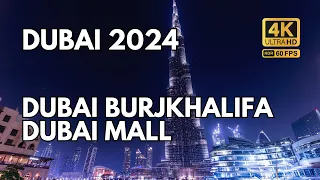 Dubai Mall | Burj Khalifa | Dubai Fountain | Walking Tour | 4k HDR 60 fps