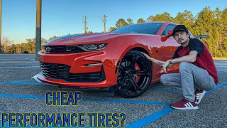 CHEAP PERFORMANCE TIRES ON A CHEVROLET CAMARO SS?!