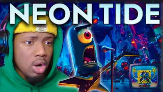 A.I. Plankton and Spongebob is Crazy!! Neon Tide - Boi What (Lyric Video) REACTION