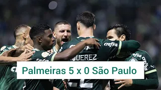 Palmeiras 5 x 0 São Paulo Narração Ulisses Costa / Rádio Bandeirantes - Campeonato Brasileiro 2023