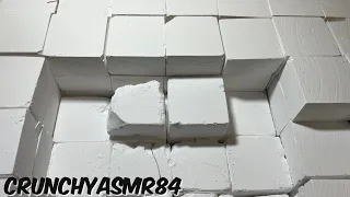 100 Fresh Plain White Chalk Crush | 600K Celebration Pt 2 | Oddly Satisfying | ASMR