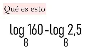 RESTA DE LOGARITMOS. QUÉ SIGNIFICA. Matemáticas Básicas