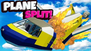 Surviving a Plane That Splits in Half in Stormworks Multiplayer!