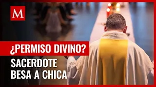 Sacerdote besando a mujer genera polémica en TikTok