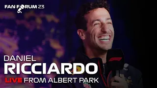 Daniel Ricciardo on the Fan Forum Stage (2023) - 🔴 LIVE from Albert Park