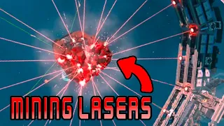 Starbase: 23 Mining Lasers VS 1 Asteroid