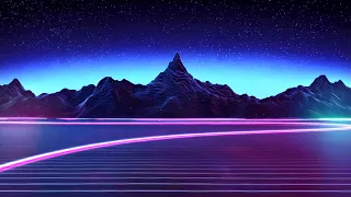 4K Retrowave Mountains Screensaver (8 Hours)