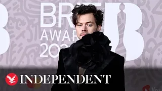 Harry Styles arrives on Brit Awards 2023 red carpet