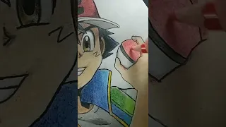 How to draw Ash and pikachu | #shorts #drawing #anime #animedrawing #pokemon #ash #pikachu