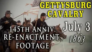 Civil War "Gettysburg 1863 - "Cavalry Fight" 145th Anniversary Re-enactment Footage