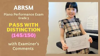 ABRSM Piano Performance Exam (Distinction 145/150) Grade 3 (8 Years Old)