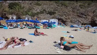 Alanya beach, Kleopatra beach walk (west side), Antalya Türkiye 4K