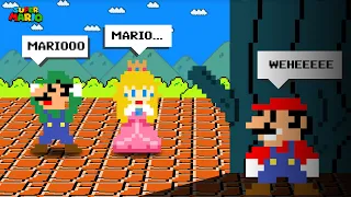 Cat Mario: Super Mario Bros. but Mario hide and seek with Peach and Luigi