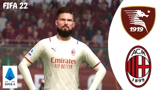 FIFA 22 - SALERNITANA FC vs AC MILAN | Serie A 2021/22 | PC GAMEPLAY