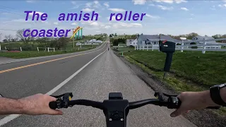 The Amish roller coaster CR 77 between Berlin and Mt.Hope