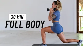 30 Min Full Body Dumbbell HIIT Workout for Strength & Cardio