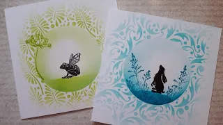 SUPER-EASY CARDS with LAVINIA STAMPS and STENCILS