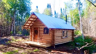 Off Grid Log Cabin In The Wilderness: Lifting The Cabin, Building A Porch
