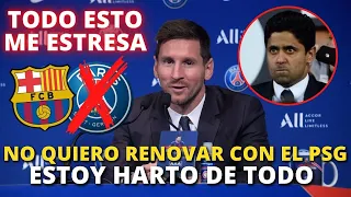 ¡BOMBAZO EN BARCELONA! ¡NADIE ESPERABA ESO! MESSI NO QUIERE RENOVAR CON EL PSG