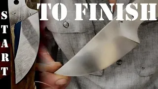 Stock Removal Knife Tutorial - Pt. 4 Hand Sanding - Knife Making -