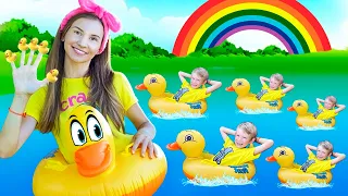 Five Little Ducks - Песенка про пять утят | Учимся Считать | Детские песни с Тимой и Есей