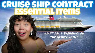 MY CRUISE SHIP CONTRACT MUST-HAVES!☆