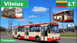 LT - Special trolleybuses ride in Vilnius / Specialus važiavimas troleibusais Vilniuje [4K]