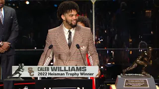 USC QB Caleb Williams Wins 2022 Heisman Trophy Award! (Full Speech) | 2022 College Football