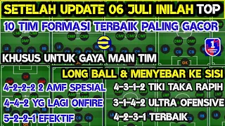 INILAH 10 FORMASI PALING GACOR EFOOTBALL 2023 KHUSUS GAYA MAIN LONG BALL DAN MENYEBAR KE SISI