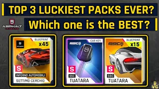 Asphalt 9 - Top 3 LUCKIEST PACKS EVER?! Which one is the best?