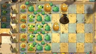 Plants vs. Zombies 2 Pyramid of Doom Level 1 and 2 ios iphone gameplay