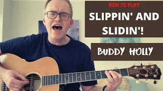 SLIPPIN' AND SLIDIN' GUITAR LESSON (Acoustic) Buddy Holly / Little Richard