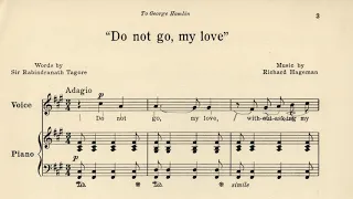 Do Not Go My Love (Richard Hageman) - F# Minor Piano Accompaniment