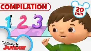 Charlie Meets the Numbers! | 20 Minute Compilation | Kids Songs and Nursery Rhymes | @disneyjunior