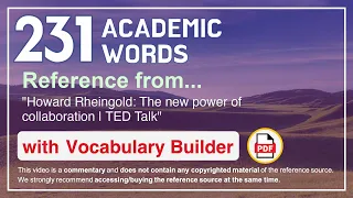 231 Academic Words Ref from "Howard Rheingold: The new power of collaboration | TED Talk"
