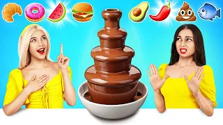 Food Challenge | Rich Chocolate vs Broke Real Food Competition by Candy Land