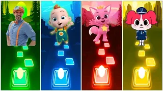 Super Jojo vs Pinkfong Hogi vs Sheriff Labrador vs Blippi vs Pocoyo vs OmNom | Tiles Hop EDM Rush