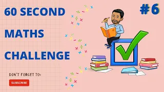 Maths Blast Challenge: Can You Solve the Ultimate Math Puzzle in 60 Seconds? #6