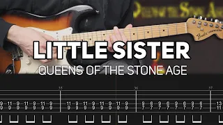 Queens Of The Stone Age - Little Sister (Guitar lesson with TAB)