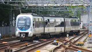 Euskotren trena - movimiento de 900 en Amara (Donostia)