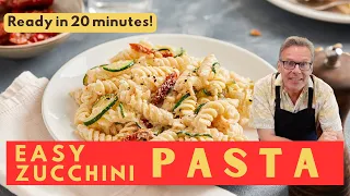 20 Minute Zucchini Pasta | Mediterranean Diet Recipes